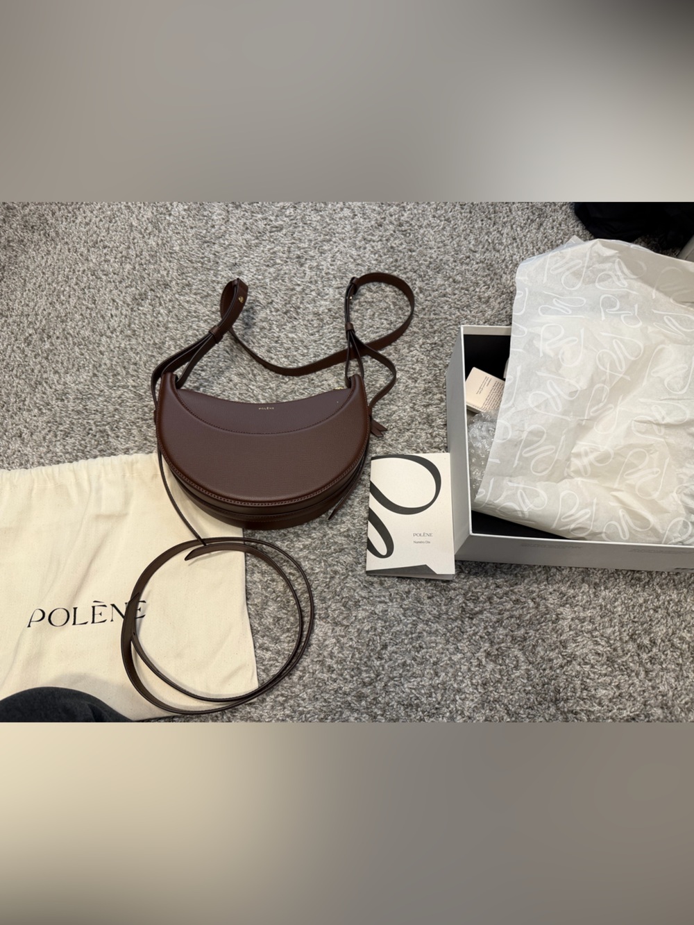 Polene numero dix textured sandalwood purse bag - Picture 10 of 14